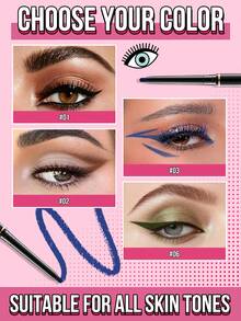 Misslyn 1pc GlidePro Smooth Creamy Texture Eyeliner Pencil, Waterproof Sweatproof Smudge-Proof, High Pigment, Multi-Color Multi-Functional, Built-In Sharpener, Suitable For Smoky Makeup, Beginner-Friendly, Party Birthday Valentine's Day Gift - #03 - View 6