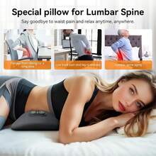 Smooth Spine Triple Fusion Back Massager For Sciatica Pain Relief, 3-In-1 Lumbar Traction Device With Heat And Vibration, Lower Back Stretcher For Office Chair & Car Support - Grey - View 7