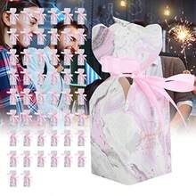 ZJchao Envoltorio de caramelo 50 piezas Caja de dulces de boda Embalaje Caja de favor de fiesta Cajas de de cumpleaños con cinta Caja Dulces Caramelos Papel para Boda - 3 - Ver 5
