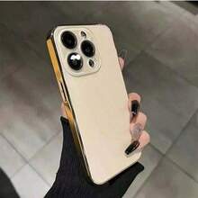 Crystal Lens Film Premium Protective Case Electroplated Edge Anti-Drop Mobile Case Suitable For 13 14 15 16 17 Pro Max PLUS - 紫色 - 查看 5