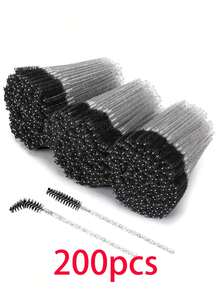 50/100 Piezas Varitas desechables para máscaras, para extensiones de pestañas, cejas y maquillaje, color cristal, 7 colores disponibles (Colorido) - Multicolor - Ver 31