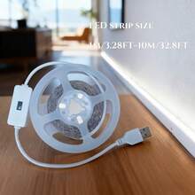 1pc Smart LED Light Strip With Motion Sensor And USB Port, Dimmable Intelligent Lighting, Easy Indoor/Outdoor Installation - Suitable For TV Backlight, Cabinets, Stairs, Corridors - USB LED Light Strip For Home, Bedroom, Kitchen, Living Room - Smart Home Automation, Room Decor, Christmas Decor, Christmas Lighting, Bedroom Decor, Men's Room Decor, Christmas Lighting Decor - Multicolor - View 5