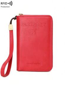 CHARM INFINITE 1pc High-Quality Travel Passport Holder-With Zipper, Holiday Essentials, Portable, Lightweight, , Stylish, For Home, For Outdoor, Daily Use - Multicolor - View 17