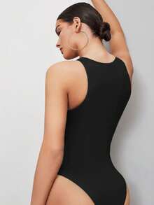 Body De Color Liso - Negro - Ver 2