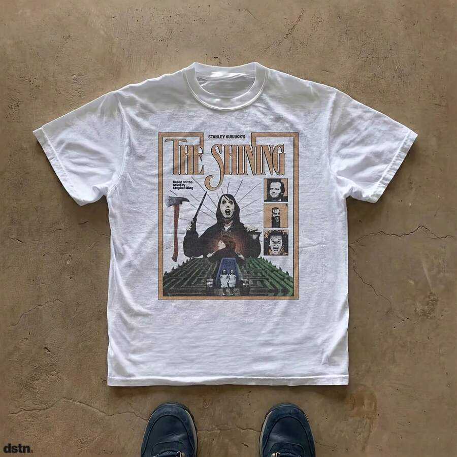 Camiseta con estampado del póster de la película The Shining Summer 2026 para hombre, camisetas con cuello redondo y estampado elegante de alta calidad para hombre y mujer - forma - Ver 1