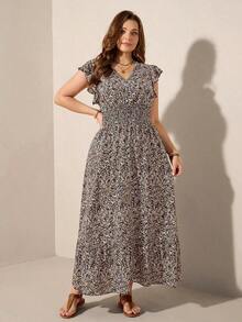 Comfylo Vestido casual de vacaciones largo con estampado de paisley talla grande, estilo boho, atuendos de verano boho de dinero viejo para mujeres, atuendos de primavera break rave, atuendos de festival de primavera break - Multicolor - Ver 6