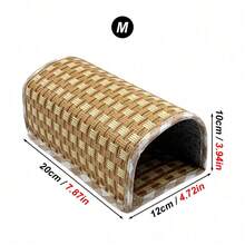 1 tấm thảm làm mát đường hầm mùa hè cho chuột hamster, bền, chống trầy xước, làm từ cỏ tự nhiên dệt, thích hợp cho thú cưng nhỏ như chuột hamster và chuột lang. - Nhiều màu - Xem 8