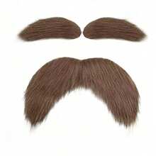 1 Set Reusable Fake Mustache And Eyebrows, Suitable For Halloween Party Makeup Accessories - Multicolor - View 9
