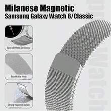 Tương thích với Samsung Galaxy Watch 8 40mm 44mm/Galaxy Watch 8 Classic 46mm, Dây đeo dạng lưới bằng thép không gỉ có thể điều chỉnh, khóa từ tính dành cho Galaxy Watch 8/8 Classic - Nhiều màu - Xem 8