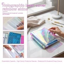 New Rainbow Laser Nail Art Stamping Plate Storage Book - Portable Snap-Closure Nail Stamping Plate Organizer And Nail Art Tool Storage - Multicolor - View 6