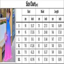 Women's Blue-To-Pink Gradient Dress With Deep V-Neck, Adjustable Straps, Long Pleated Maxi Skirt, Lightweight Fabric Ideal For Beach, Summer Vacations And Pool Parties, Elegant And Sexy Boho Style - 藍色 - 查看 4