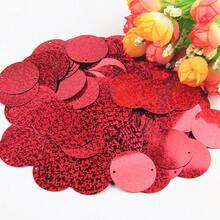 60pcs 3cm Shiny Sequins With Side Rhinestones, 30mm PVC Round Loose Sequins For Sewing, Crafts, DIY Scrapbooking, Clothing Accessories - Multicolor - View 26