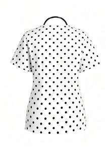 Blusa de uniforme de enfermería con cuello en V, manga corta y estampado de graffiti casual - Multicolor 14 - Ver 2