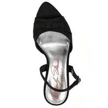 Nine West X Marilyn Monroe Women's Vixxie Stiletto Dress Sandals |  | Women Flat Sandals - 黑色緞子 - 查看 4