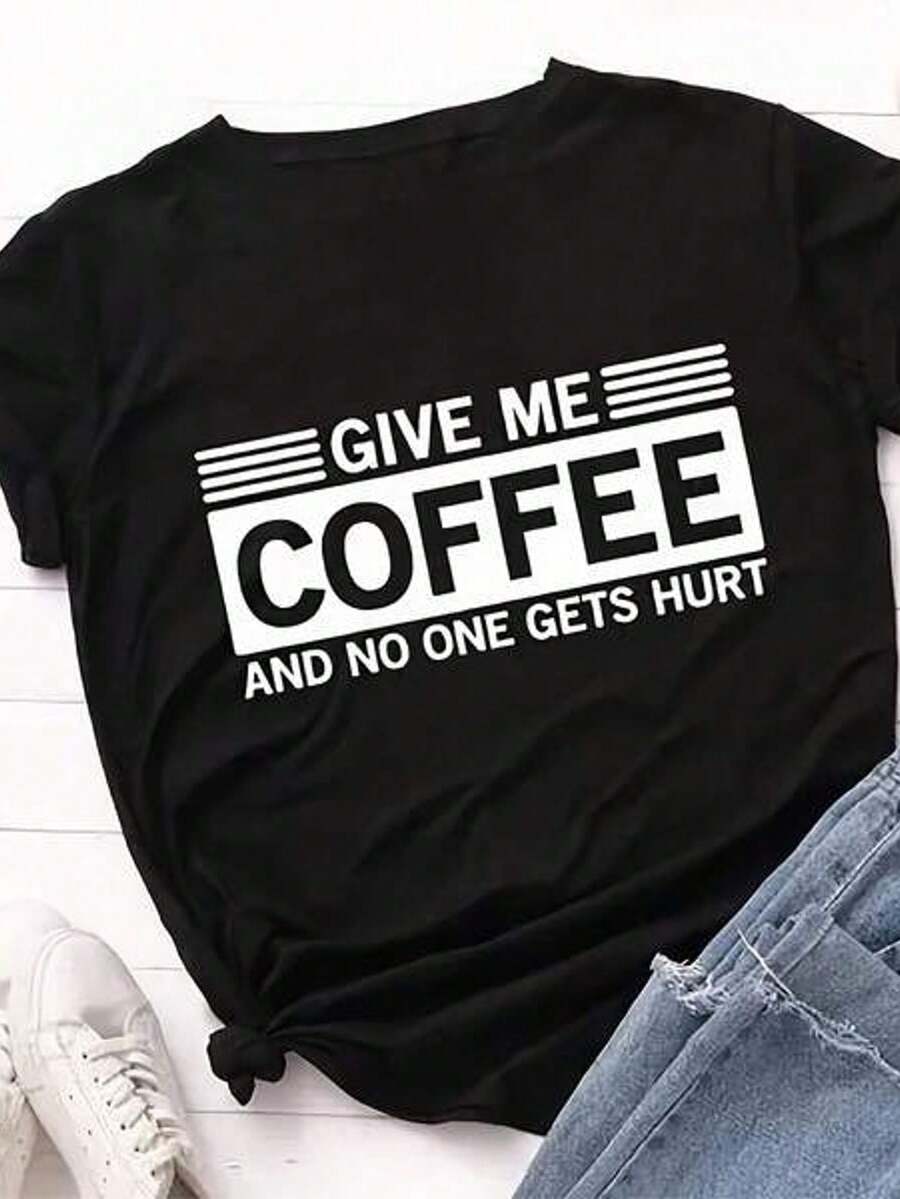 Wo Fashion Short Sve Tee Shirt Lady Casual Loose New Round Neck T-shirt Top Plus Size Funny 'G Me Coffee Print T ShirtY2K Wo's220G Prenda eleM1ental de AL1Godn para él, 220 g de bienestar abS1oluto. PensA1DA1 Para todo tipo de usuarios, mujeres y hombres sin diferencia. Fibra robusta de ptima C1Alidad, útil para cualquier ensamblA1Je, sedosa al R1OCe pero proyectA1DA1 Para continuar. Parte eriores ventilA1DAs mujer, conjuntos otoñales, induM1entaria de vaC1Aciones, atuendos de Halloween para ellas.