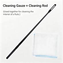 Flute Cleaning Rod, Swab, Cleaning Cloth, Cleaning Stick Accessories Set - White - View 5