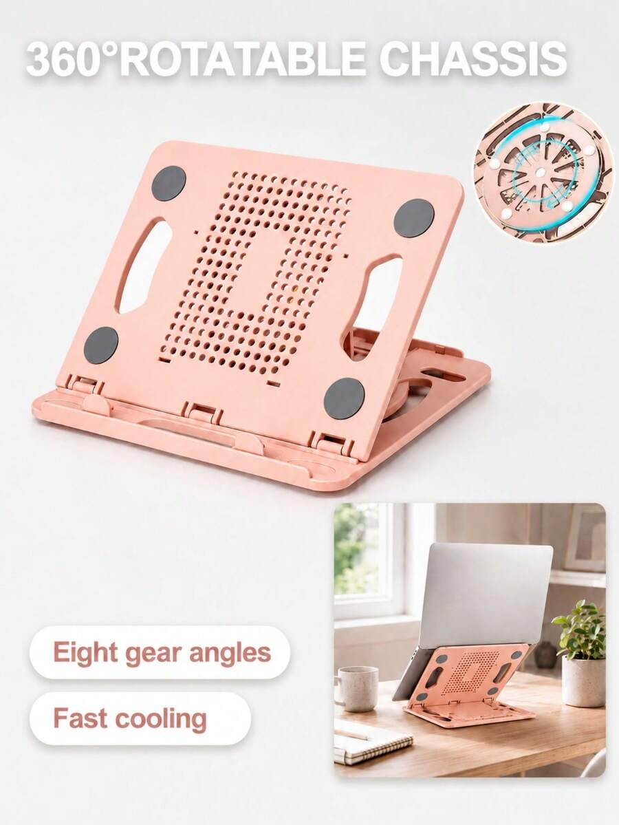 Adjustable Foldable Laptop Stand, Portable Laptop Riser Holder Compatible With 10-15.6 Inch Laptops Like, Surface, Chromebook, Pro, Ergonomic Design - One Size - View 1