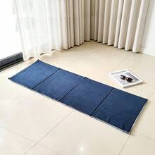 毛絨睡眠墊，可折疊午睡墊，休閒地板墊，可折疊床墊用於地面睡眠，單人便攜式辦公室午休墊，厚海綿墊附可拆卸拉鍊套，露營設備 - 彩色 - 查看 14