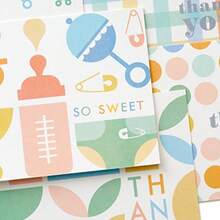 Hallmark Surtido de tarjetas de agradecimiento para bebé pastel retro 48 tarjetas con sobres - como en la imagen - Ver 5