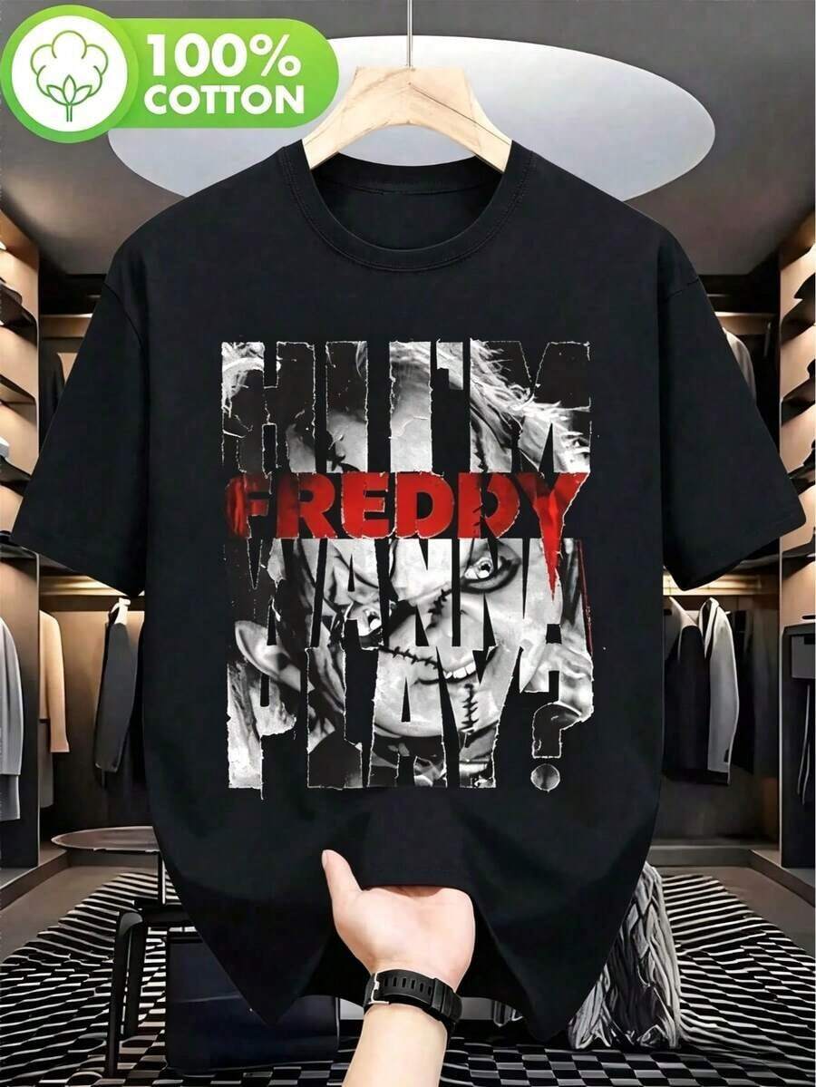 Women's Casual 100% Cotton Crew Neck Long Sleeve T-Shirt With Graphic Print For Everyday Wear, Autumn Streetwear Style - 黑色 - 查看 1