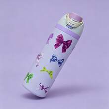 OWALA 24oz Insulated Water Bottle, Lockable Lid Stainless Steel FreeSip Bottle With Cute Multicolor Bow Design For Outdoor Activities - 白色 - 查看 3