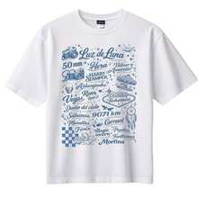 2026 Estampado de  camisas de mujer,Nuevo verano ligero blusas casuales para dama,Camiseta Humbe   algodón Tour Dueño del Cielo Color blanco con Azul - Blanco - Ver 9