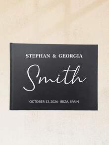 Customized Linen Wedding Guest Book, Personalized Linen Hard Cover Photo Album, Wedding Photo Guestbook, Wedding Memento And Anniversary Scrapbook, Perfect Gift - Multicolor - View 11