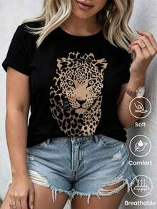 Fashionable Short-Sleeved T-Shirt For Spring And Summer 2026, Made In Mexico, 180 Grams. Cartoon Print, Couple Design, Suitable For Indoor Or Outdoor Wear. Crew Neck, Unisex, Ideal For Office And Leisure. Single Pack. Summer T-Shirt. - 黑色 - 查看 6