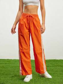 Pantalones deportivos de moda para mujer, aptos para el verano - Naranja - Ver 3