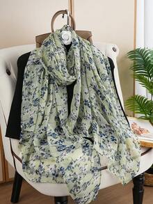 1pc Women's Luxury Scarf, Outdoor Travel Long Scarf, New 80*180CM Fashion Printed Shawl Scarf, Suitable For All Seasons - Multicolor - View 7