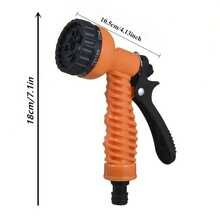 1pc High Pressure Spray Gun With Adjustable Nozzle, Multi-Purpose, Suitable For Gardening, Car Washing And Yard Cleaning, Durable And Lightweight, Orange And Black Non-Slip Handle, Universal Thread Easy To Install, Suitable For Easter Gift Outdoor Cleaning - Orange - View 3