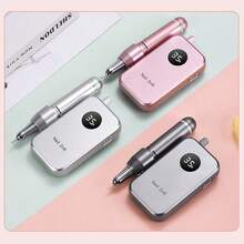 duofu USB Rechargeable Electric Nail Drill, 35,000RPM Portable Electric Nail File, Nail Grinder, Nail Polisher, Nail Care Kit With 14 Nail Bits, 1 Brush And 6 Sanding Bands, Professional Nail Tools For Shaping, Buffing, Removing Calluses And Dead Skin, Gel Nail Drill Set, Foot Nail Grinder, Nail Polishing Device, Manicure Tools, Pedicure Set Accessories, DIY Nail Art Tools, Suitable For Acrylic Gel Nails, Salon And Home Use, New Year Gift - Pink - View 5