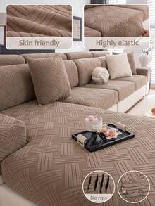 1 tấm bọc ghế sofa lưới xoay co giãn, bộ sản phẩm đa năng, bọc ghế sofa đa năng dùng được cả bốn mùa, chống mèo cào, thích hợp bảo vệ ghế sofa phòng khách hình chữ L và ghế sofa 1, 2, 3, 4 chỗ ngồi. - Bella - Nâu - Xem 11