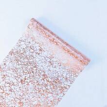 1 Roll Polyester Metallic Gold Rose Lace Table Runner, Suitable For Father's Day, Mother's Day, Independence Day And Other Holiday Scenes, Decor For Table, Desk Or Countertop - View 3