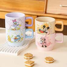 Disney Tazas apilables de cerámica de 400ml con diseño de Mickey y Minnie, tazas de café/té de alta calidad con coloridos esmaltes, juego de regalo creativo de té de la tarde para niñas - Multicolor - Ver 5