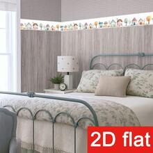 1 Roll 2D Flat High-End Home Decor Essential. Self-Adhesive Design, Perfect For Baseboards/Waistlines. Adorned With Charming Floral Patterns To Enhance Home Aesthetics. Size: 3.94x196.85 Inches, Made Of Durable PVC Material - A - View 12