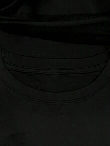 Women's Basic T-Shirts - Casual Short Sleeve T-Shirts, Lightweight Summer Essentials, Women's T-Shirt, Cute Cat Print On Front And Back, Simple Line Print, Fashionable Short Sleeves, Unique Double-Sided Pattern, Women's Everyday Wear - Casual Round Neck T-Shirt, Comfortable Fit, Suitable For Casual Outings And Sports - 黑色 - 查看 5