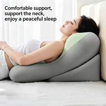 1pc Adjustable Detachable Ergonomic Memory Foam Wedge Pillow, Inclined Leg Support Cushion, Multifunctional Backrest Pillow For Bed, Sofa, Reading, Travel, Bedroom - one-size - View 4