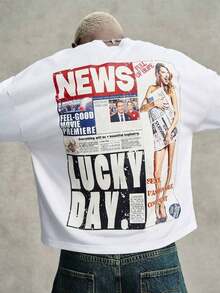 Y2K Style, Fashionable Style, 2026 Newest, Cute Style, Casual Style. Casual And Versatile Short-Sleeved T-Shirt With Print, Suitable For Valentine's Day, Spring/Summer 180g (S-XXXL) - 白色 2 - 查看 8