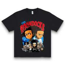 [100% Algodón] 1 Pieza Camiseta con Estampado de Personajes Animados de The Boondocks para Hombres, Mujeres y Parejas - Algodón Ultra Suave y Transpirable, Camiseta de Cuello Redondo que Absorbe la Humedad - Ideal para Uso Casual, Fitness y Actividades al Aire Libre - Excelente Camiseta de Regalo para Hombres y Mujeres 3FKC - Negro - Ver 10