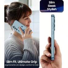 1 Ốp lưng điện thoại TPU từ tính màu xanh dương sang trọng, tương thích với Samsung Galaxy S26Ultra/S26Plus/S26/S26Edge/S26Pro/S25Ultra/S25Plus/S25/S25Edge/S25FE/A57/A37/A17/A07/A56/A36/A26/A55/A35/A25/A15/A24/A34/A14/A16/A06/A05S, chất liệu TPU mềm mại, quà tặng sinh nhật, cũng tương thích với iPhone Apple Air, 17, 17 Pro, 17 Pro Max, 17e 16 E 15 14 13 12 11 Pro Max Plus - Đỉnh xa màu xanh - Xem 8