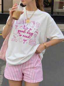 Es un buen día para leer libros, amante de los libros, lectora, camiseta para mujer, transpirable y cómoda. - Blanco - Ver 1