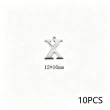 10Pcs 304 Stainless Steel 18K Gold Plated Letter Charms, Alphabet Initial Pendants For DIY Jewelry Making - Pendants - View 8