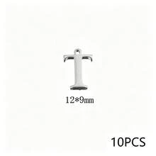 10Pcs 304 Stainless Steel 18K Gold Plated Letter Charms, Alphabet Initial Pendants For DIY Jewelry Making - Pendants - View 57