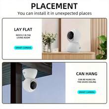 1080P HD 智能嬰兒監護器,讓母親隨時查看孩子的影片,2.4G WiFi 家用/寵物監控攝影機附行動 App,WiFi 攝影機,適用於居家安全,支援 2.4GHz 無線網路,動態偵測,人員追蹤,雙向語音無線智能攝影機頭,室內/室外安全攝影機,安全監控攝影機,| 現代攝影機 | 高畫質影片 - 彩色 - 查看 6