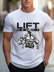 Men's Short-Sleeved T-Shirts With Modern Designs, Made From Soft Fabric. They Offer A Relaxed Fit, Making Them Ideal For Workouts, Sports, And Everyday Wear. In Summer, These T-Shirts Are Made Entirely Of - 白色 - 查看 1