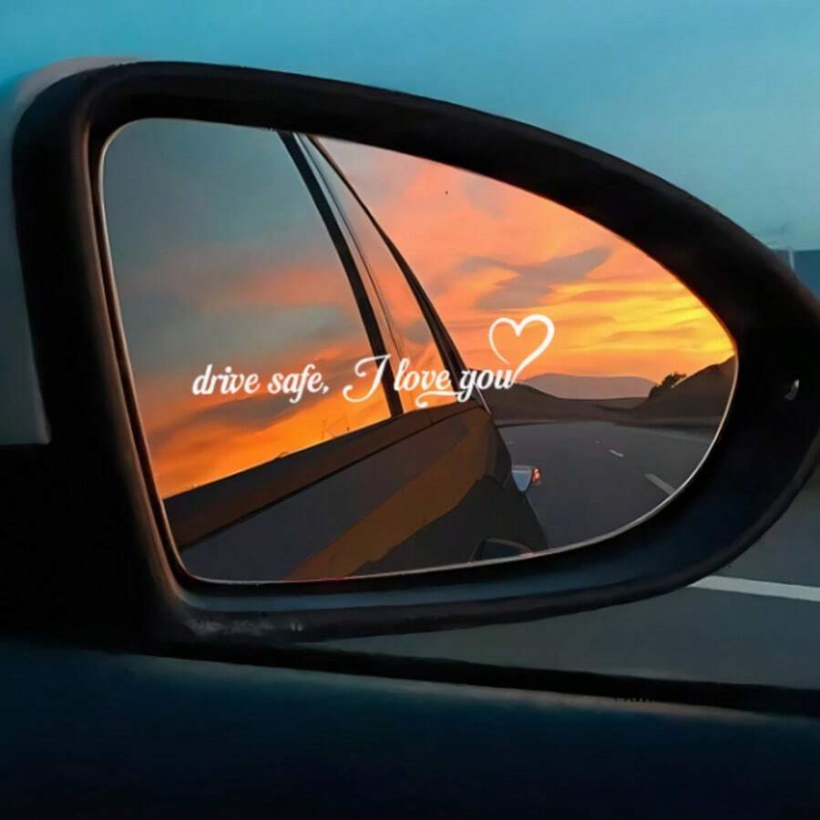 3 miếng dán "Drive I Love You" dùng trang trí bình nước, laptop, xe hơi, cửa kính. - A - Xem 1