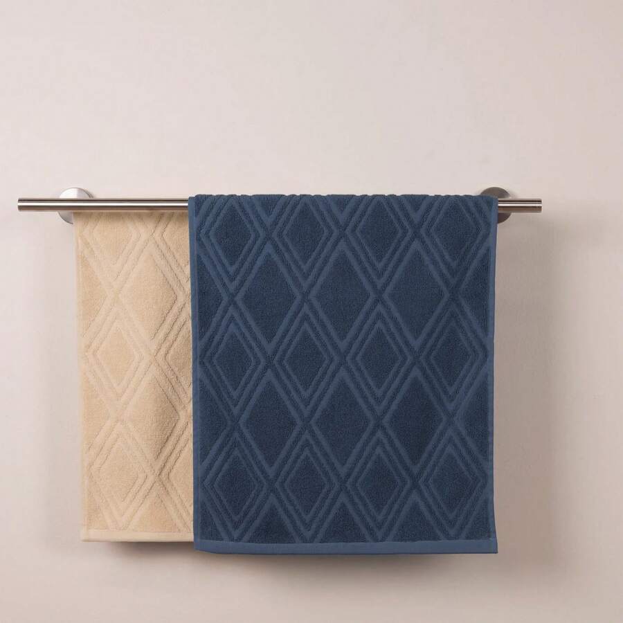 VOGA 2-Piece Kitchen Towel Set – Premium Textured Design BEAUTTY HOME - Blue and White - View 1