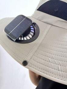 SOMBRERO CON VENTILADOR RECARGABLE SOLAR O LUZ DIRECTA PARA HOMBRES Y MUJERES PROTECCIÓN SOLAR COLOR ALEATORIO - Multicolor - Ver 9
