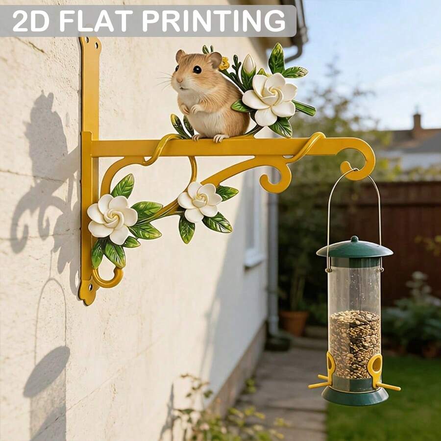 1pc Metal Colorful Garden Plant Hanging Hook, Easy Installation With Screws, Suitable For Hanging Flower Baskets, Welcome Signs, Decorations, Indoor/Outdoor/Garden Use - C - View 1